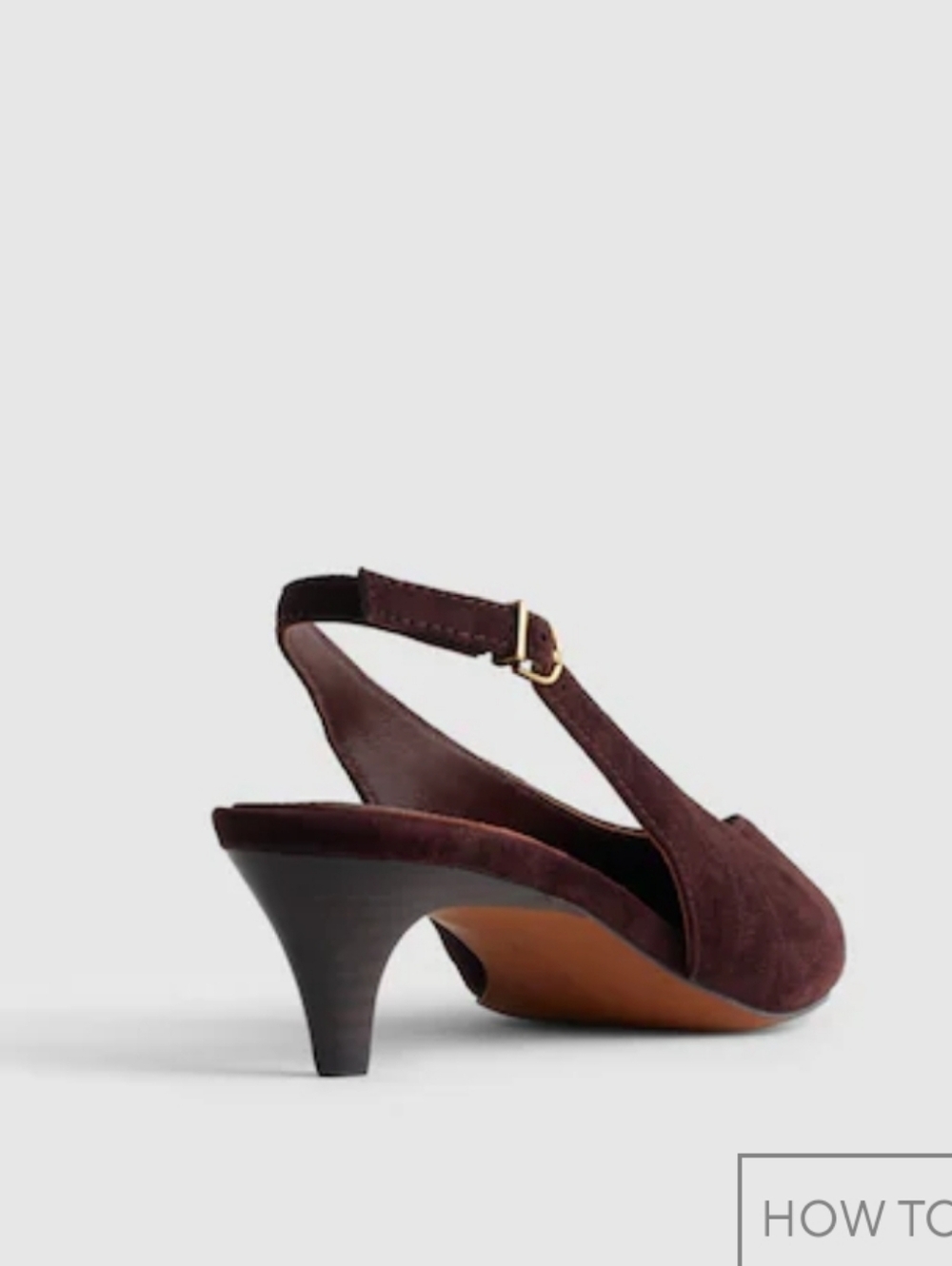 NWOT Madewell Women's The Emilie Slingback Pump Chocolate Raisin Sz 8.5 $178 - Picture 2 of 8